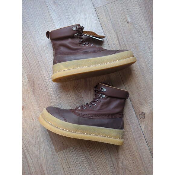 Birkenstock X Pitti Uomo Brown Leather Lace Up Boots Womens 7-7.5 EU 38 - Picture 7 of 12